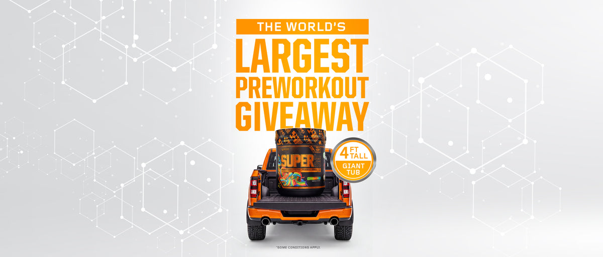 The world's largest tub of SuperSET pre-workout